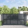 vidaXL Brama ogrodowa antracytowa 300x150 cm stalowa