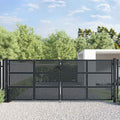 vidaXL Brama ogrodowa antracytowa 400x125 cm stalowa