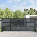 vidaXL Brama ogrodowa antracytowa 400x150 cm stalowa