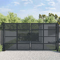 vidaXL Brama ogrodowa antracytowa 400x175 cm stalowa