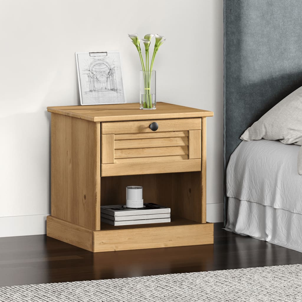 vidaXL Szafka nocna VIGO, 42x35x40 cm, lite drewno sosnowe