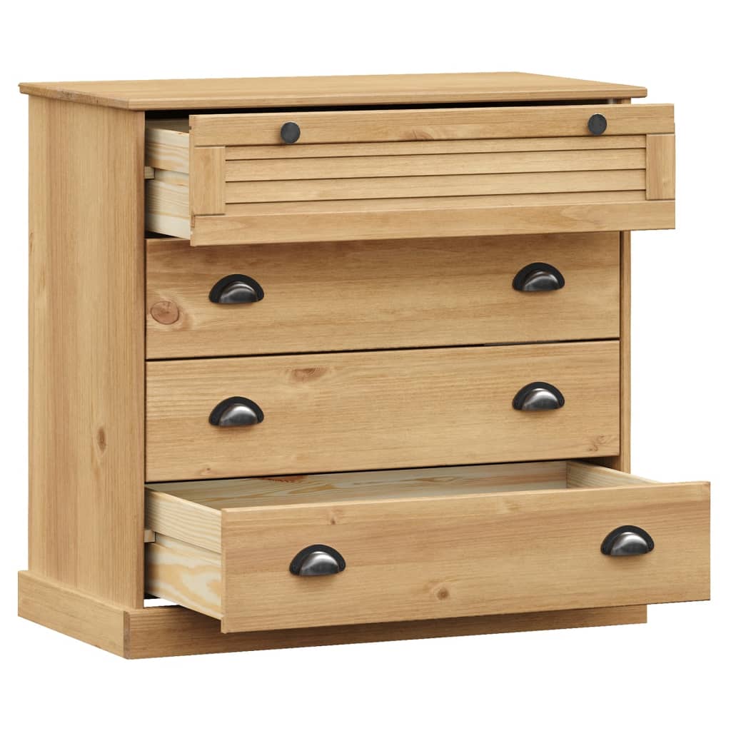 vidaXL Komoda VIGO, 80x40x76 cm, lite drewno sosnowe
