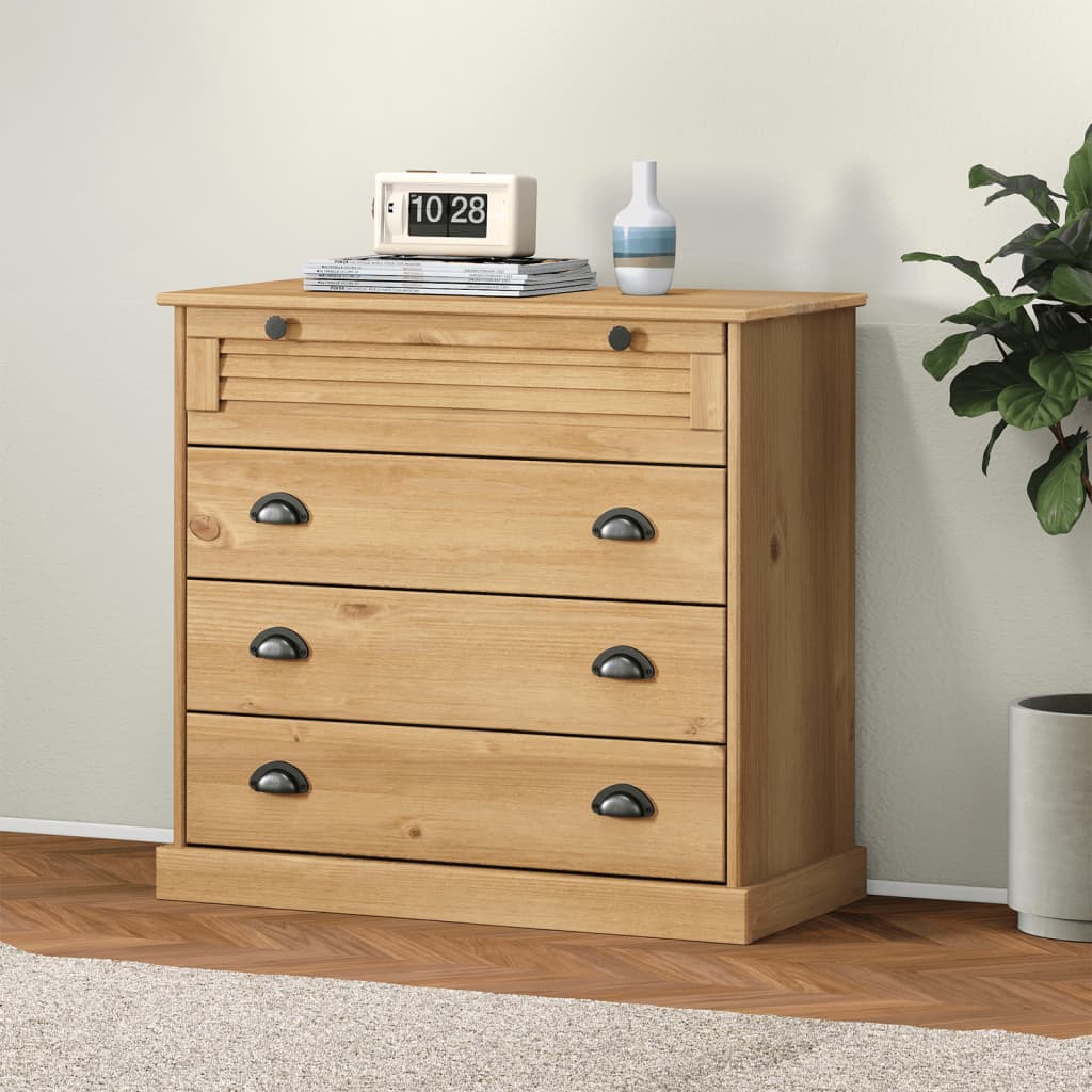 vidaXL Komoda VIGO, 80x40x76 cm, lite drewno sosnowe