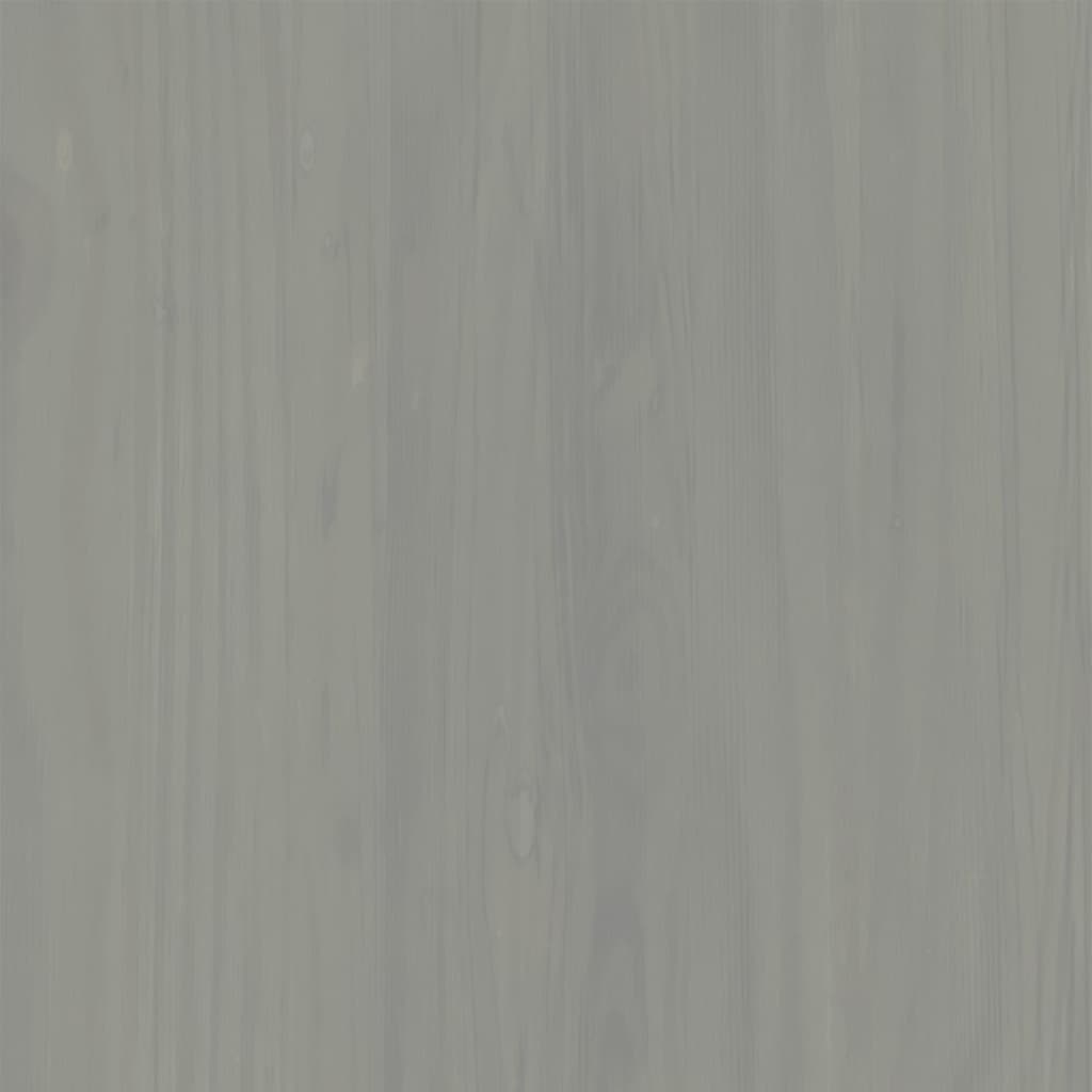 vidaXL Komoda VIGO, szara, 80x40x76 cm, lite drewno sosnowe