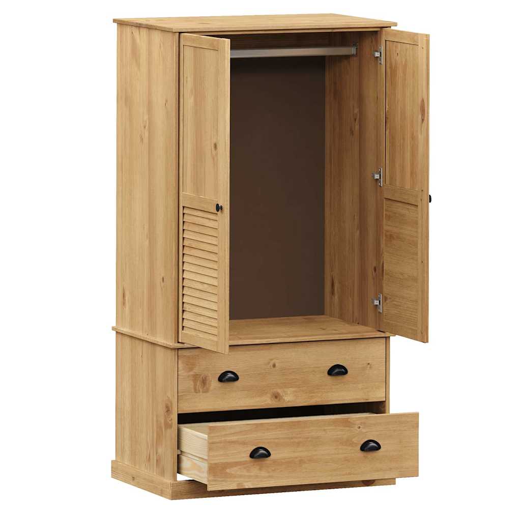 vidaXL Szafa VIGO, 90x55x170 cm, lite drewno sosnowe