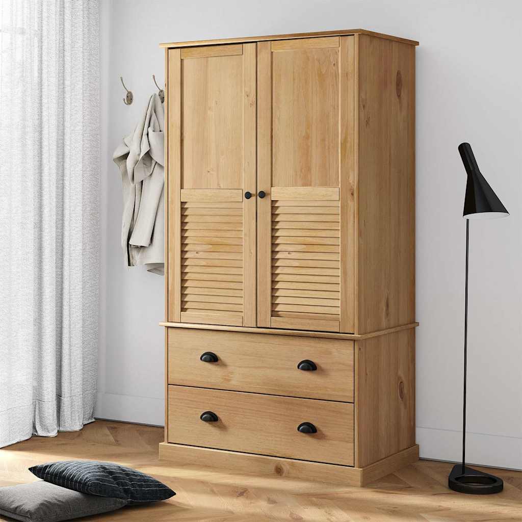 vidaXL Szafa VIGO, 90x55x170 cm, lite drewno sosnowe