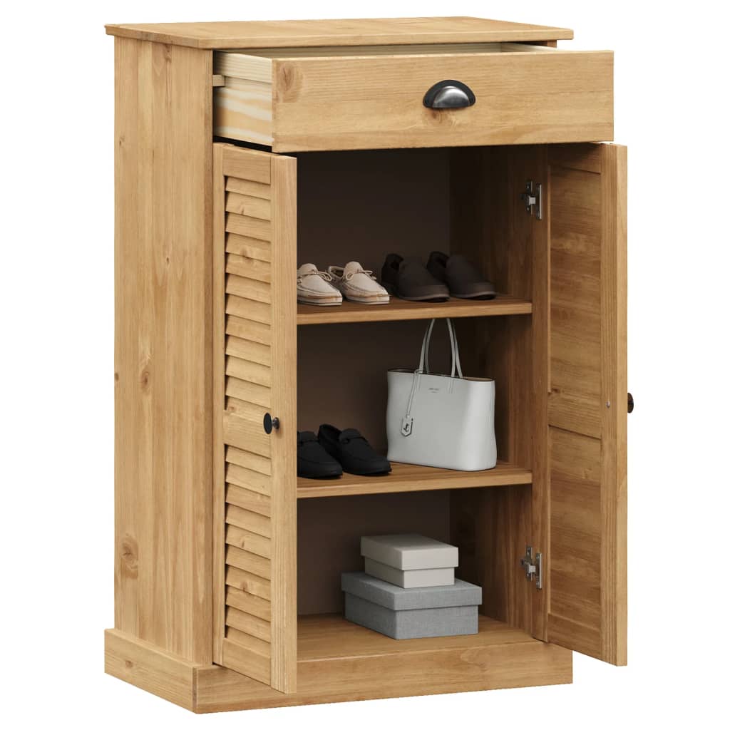vidaXL Szafka na buty VIGO, 60x35x96 cm, lite drewno sosnowe