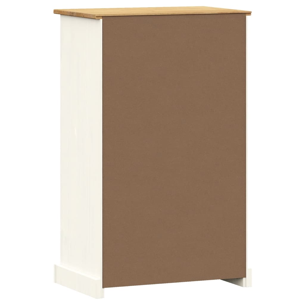 vidaXL Szafka na buty VIGO, 60x35x96 cm, biała, lite drewno sosnowe