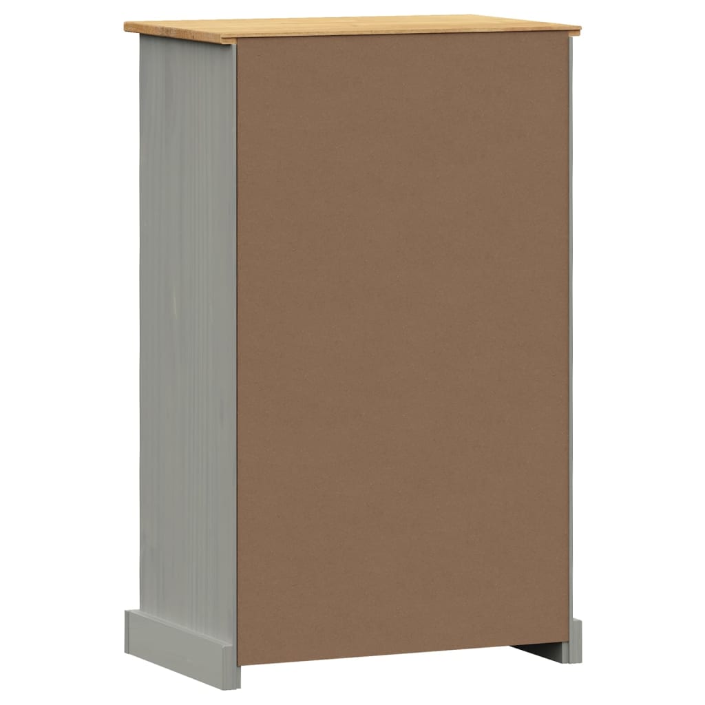 vidaXL Szafka na buty VIGO, 60x35x96 cm, szara, lite drewno sosnowe
