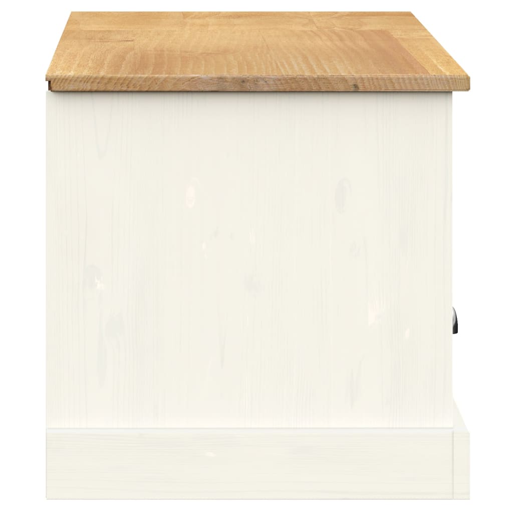vidaXL Szafka pod TV VIGO, biała, 156x40x40 cm, lite drewno sosnowe