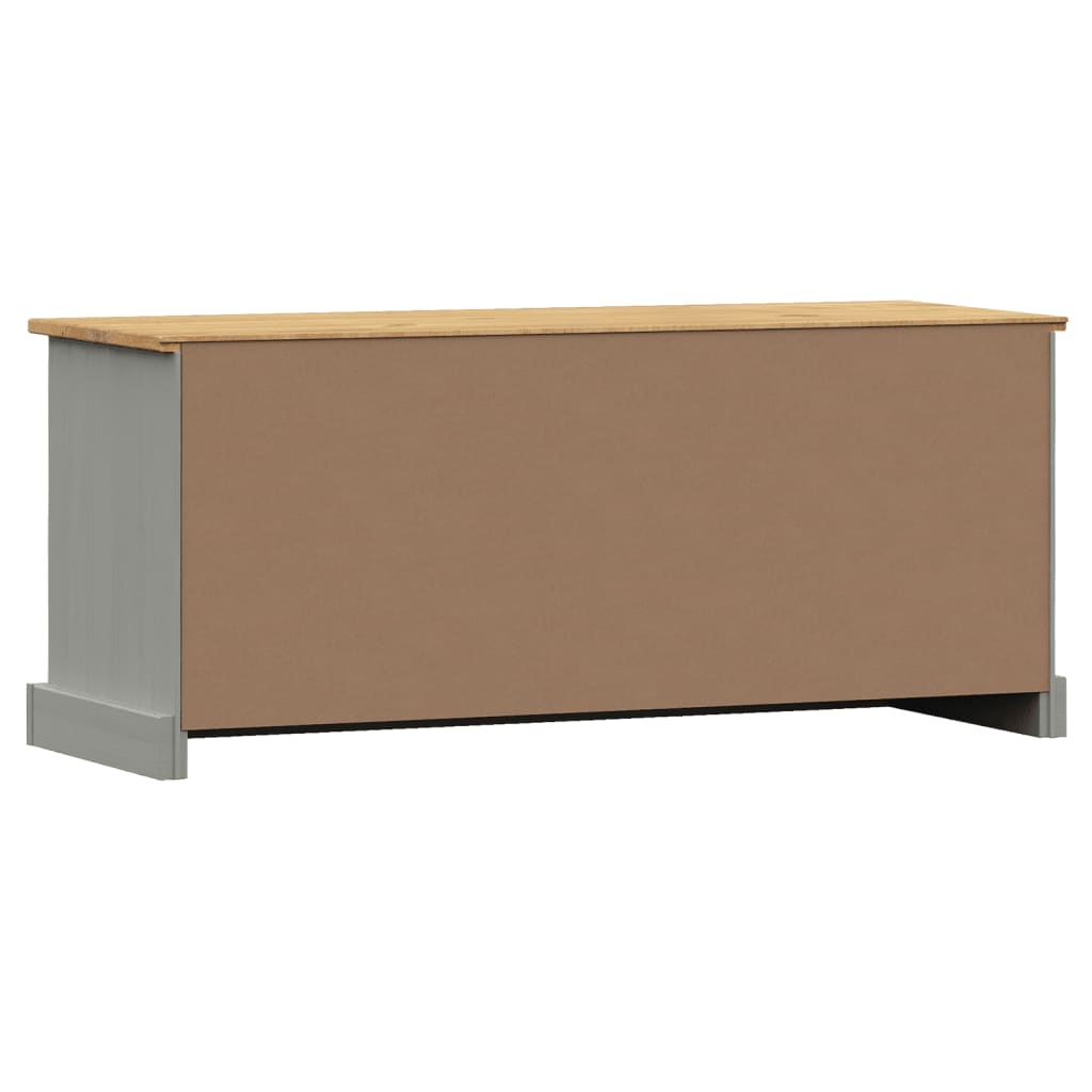 vidaXL Szafka na buty VIGO, szara, 106x35x45 cm, lite drewno sosnowe
