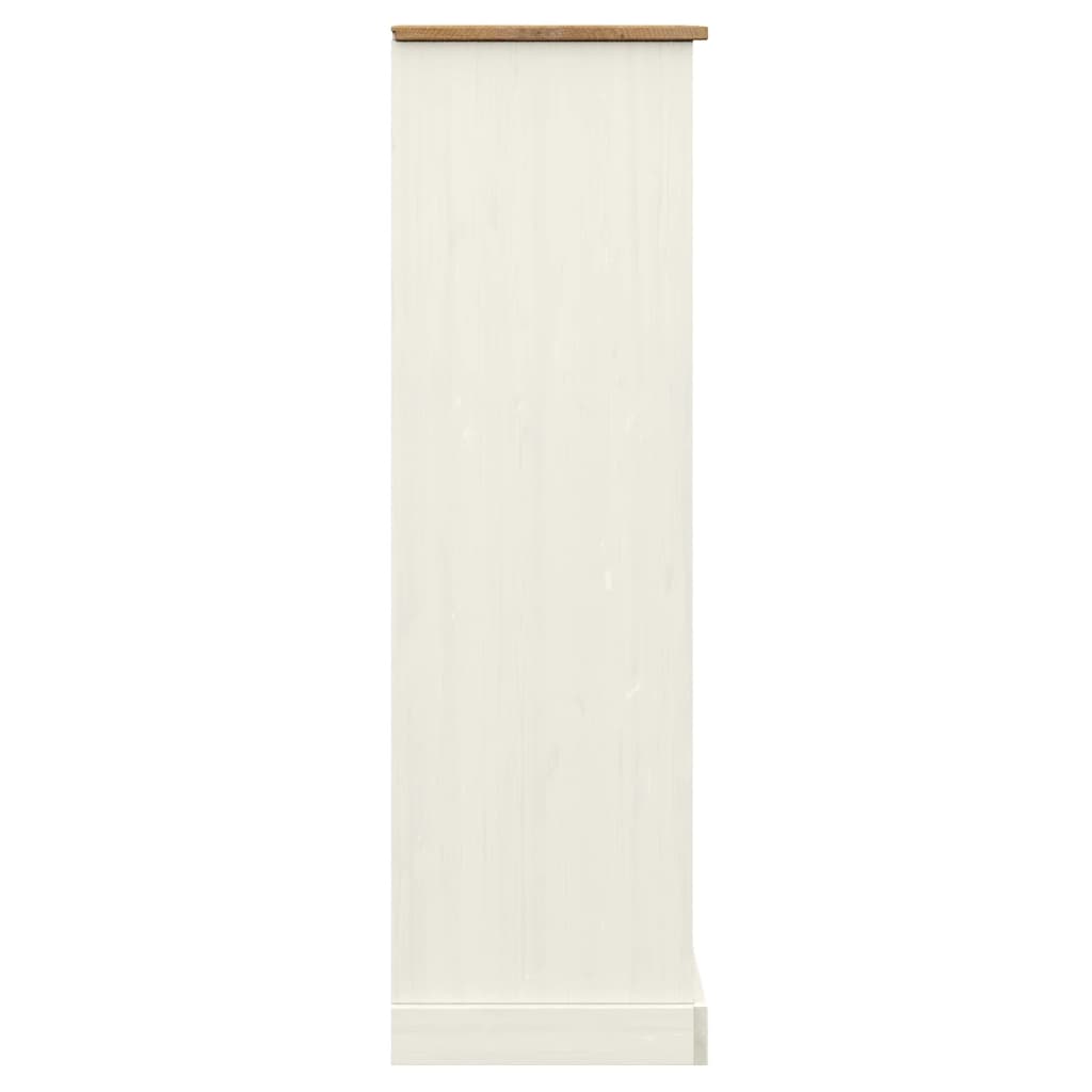 vidaXL Szafka na książki VIGO, biała, 90x35x114,5 cm, drewno sosnowe