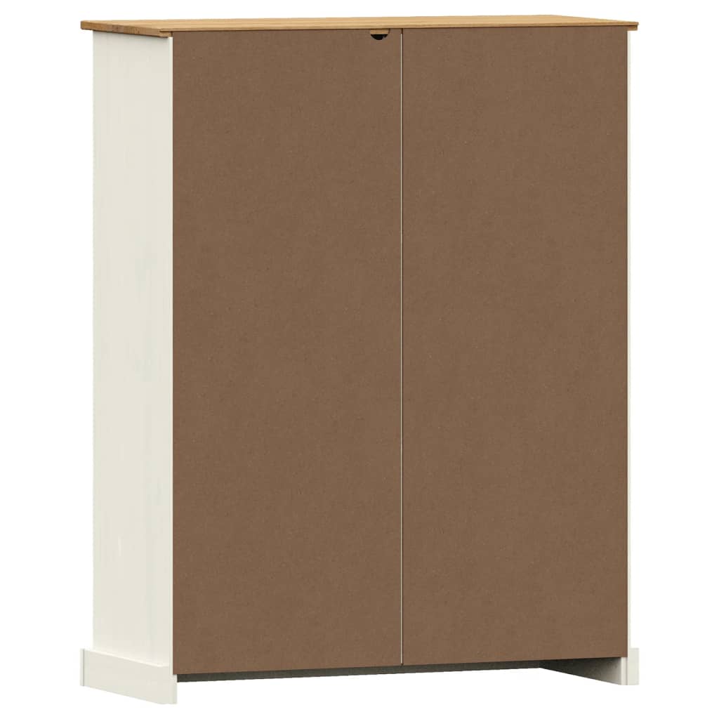 vidaXL Szafka na książki VIGO, biała, 90x35x114,5 cm, drewno sosnowe