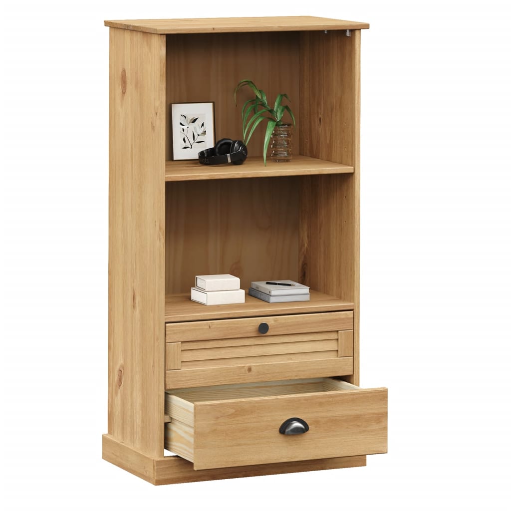 vidaXL Szafka na książki VIGO, 60x35x114,5 cm, lite drewno sosnowe
