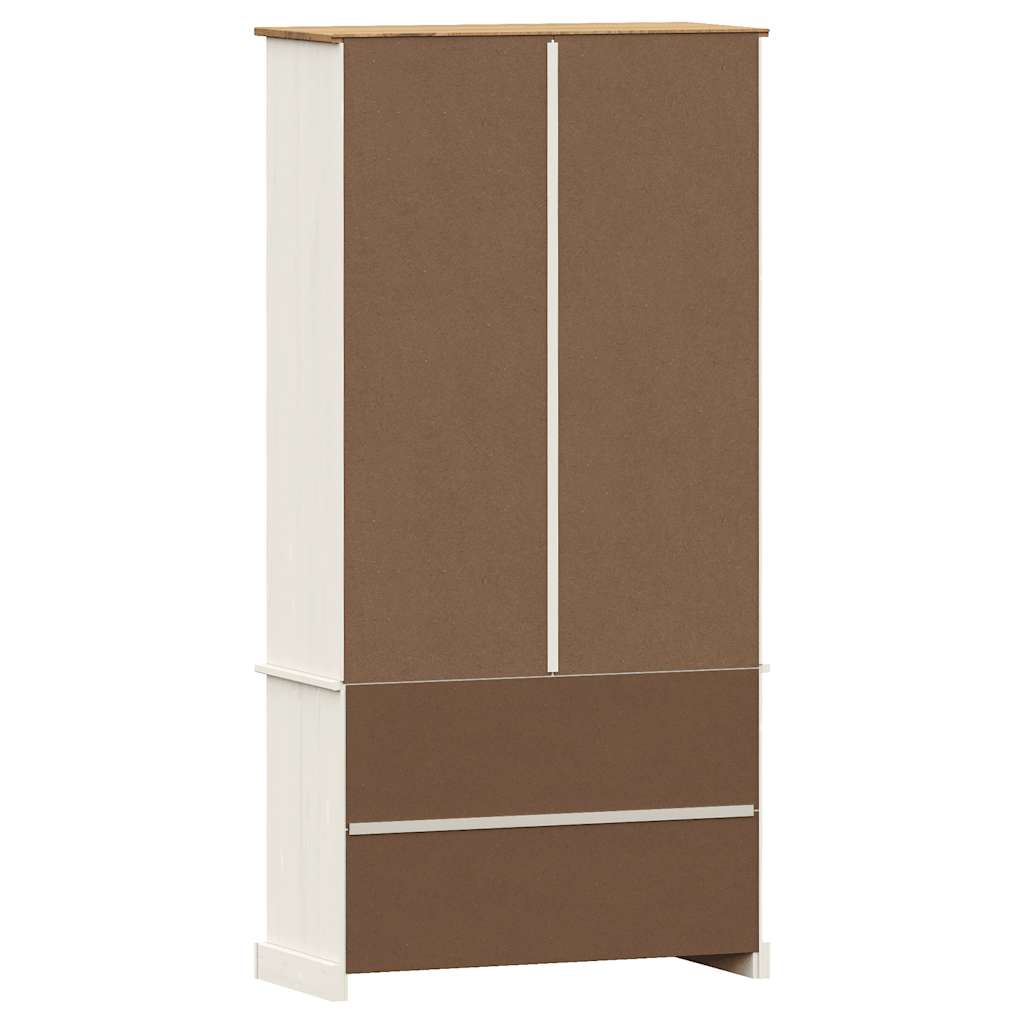 vidaXL Szafka na buty VIGO, biała, 85x35x170 cm, lita sosna