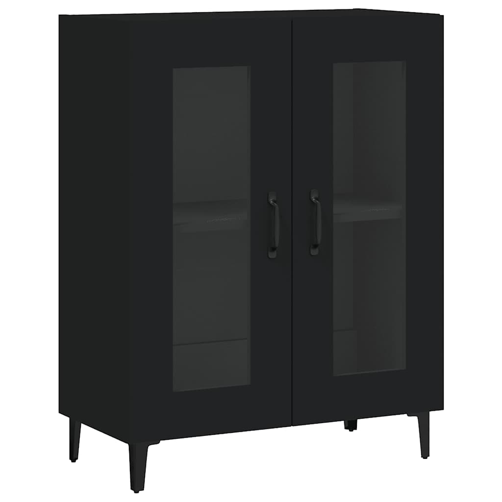 vidaXL Szafka, czarna, 69,5x34x90 cm, materiał drewnopochodny