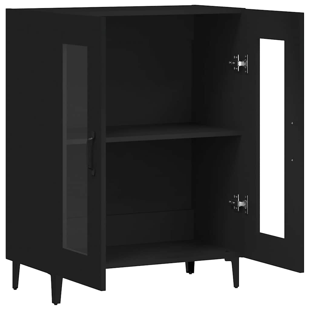 vidaXL Szafka, czarna, 69,5x34x90 cm, materiał drewnopochodny