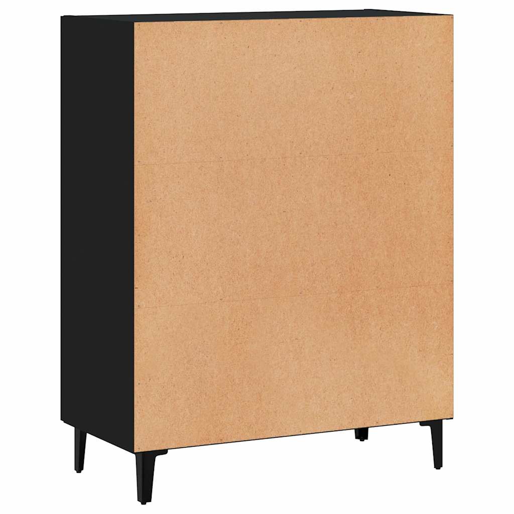 vidaXL Szafka, czarna, 69,5x34x90 cm, materiał drewnopochodny