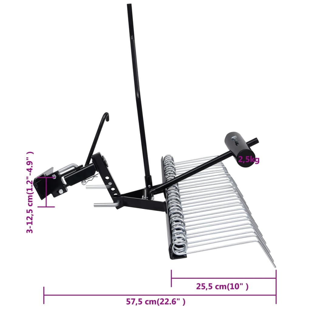 vidaXL Wertykulator do kosiarki samojezdnej, 109 cm