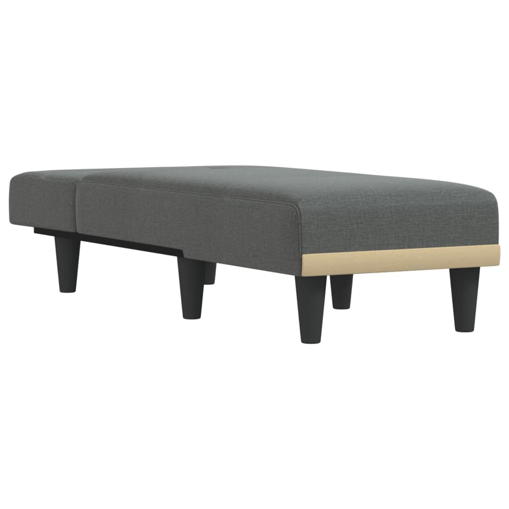 vidaXL Szezlong, ciemnoszary, obity tkaniną