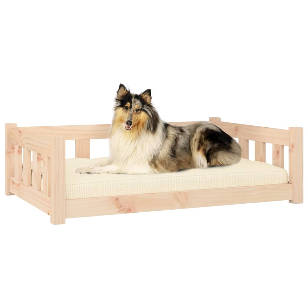 vidaXL Legowisko dla psa, 95,5x65,5x28 cm, lite drewno sosnowe
