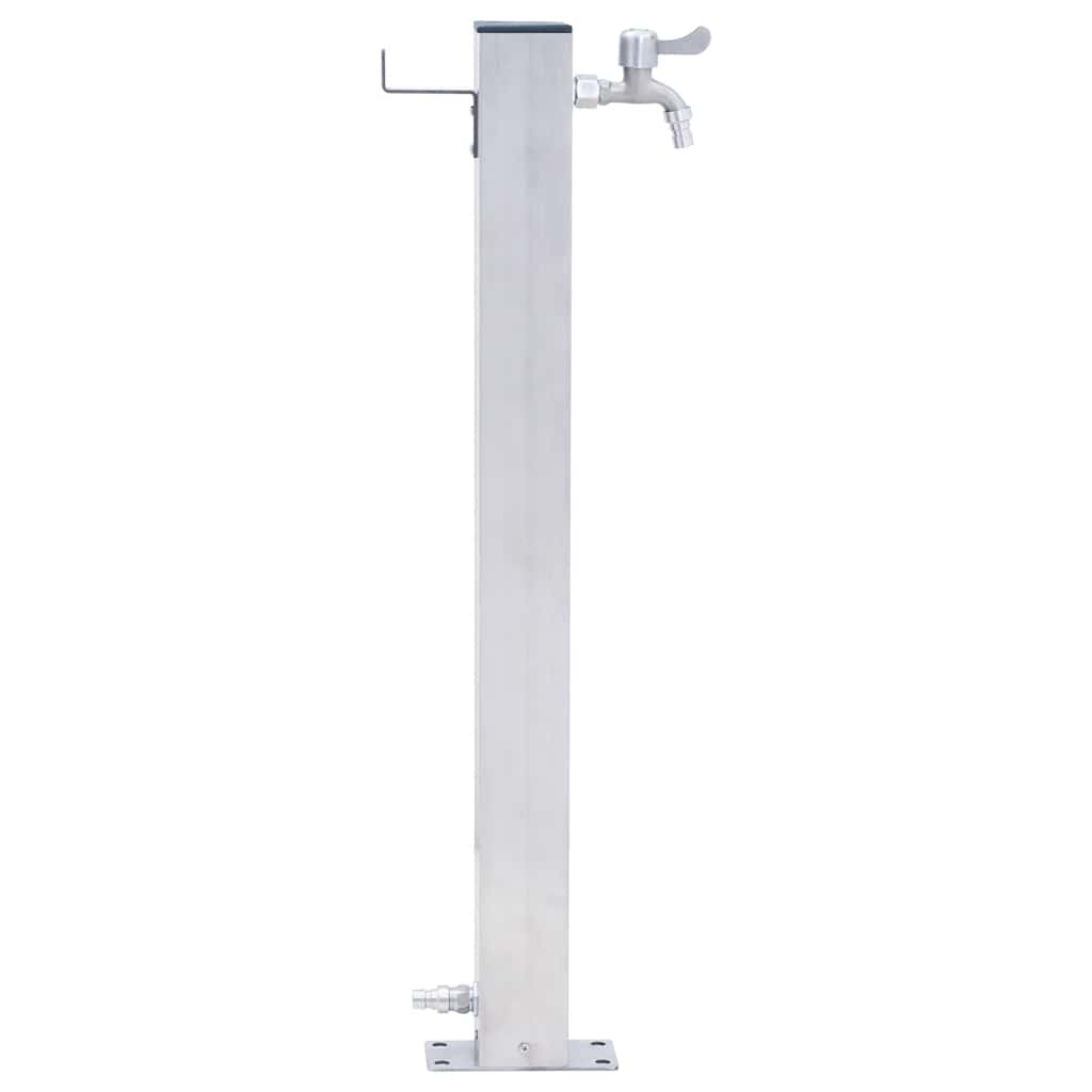 vidaXL Kran ogrodowy na kwadratowym słupku, 60 cm, stal nierdzewna