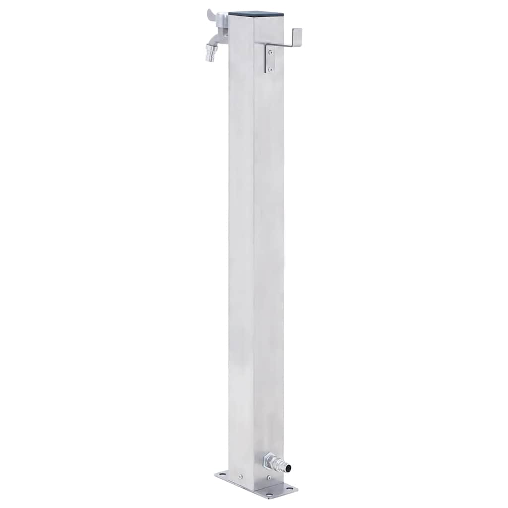 vidaXL Kran ogrodowy na kwadratowym słupku, 60 cm, stal nierdzewna
