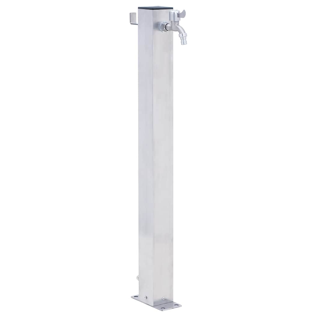 vidaXL Kran ogrodowy na kwadratowym słupku, 80 cm, stal nierdzewna