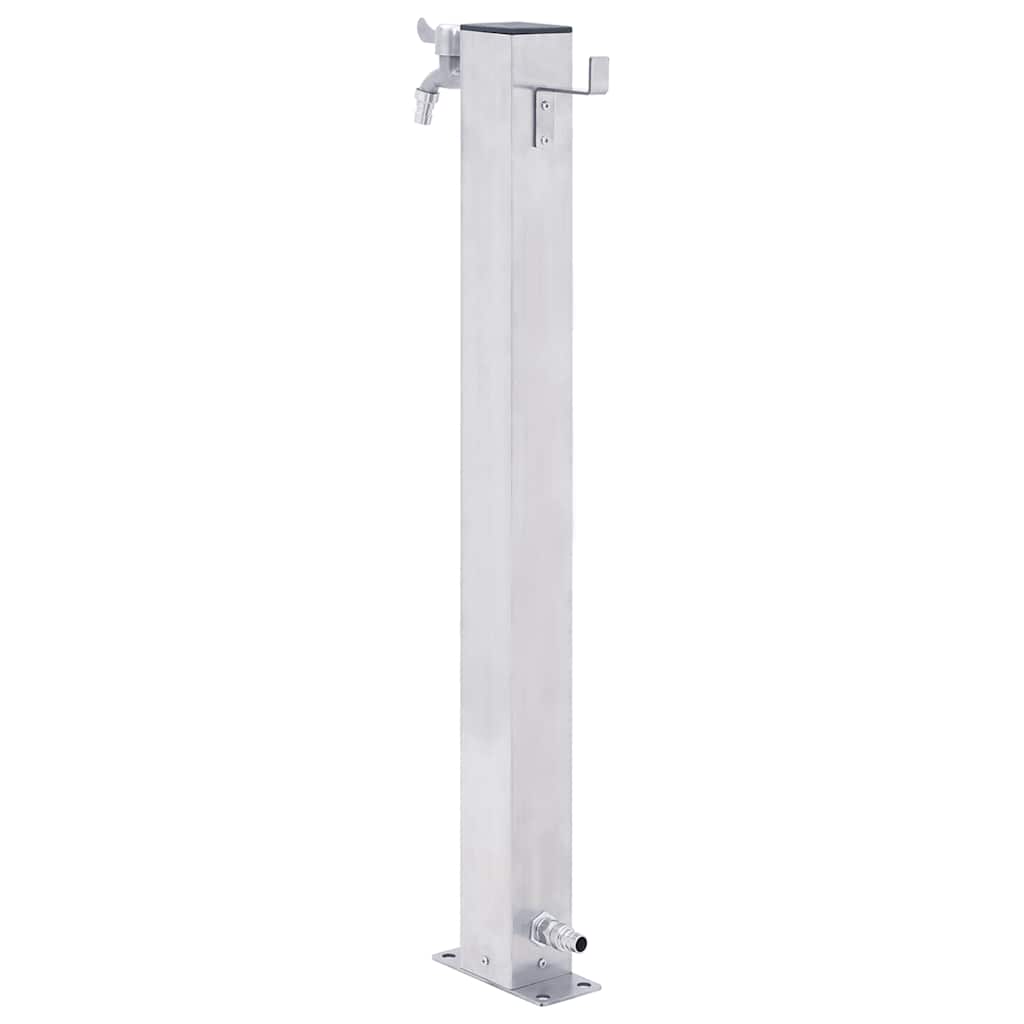 vidaXL Kran ogrodowy na kwadratowym słupku, 100 cm, stal nierdzewna