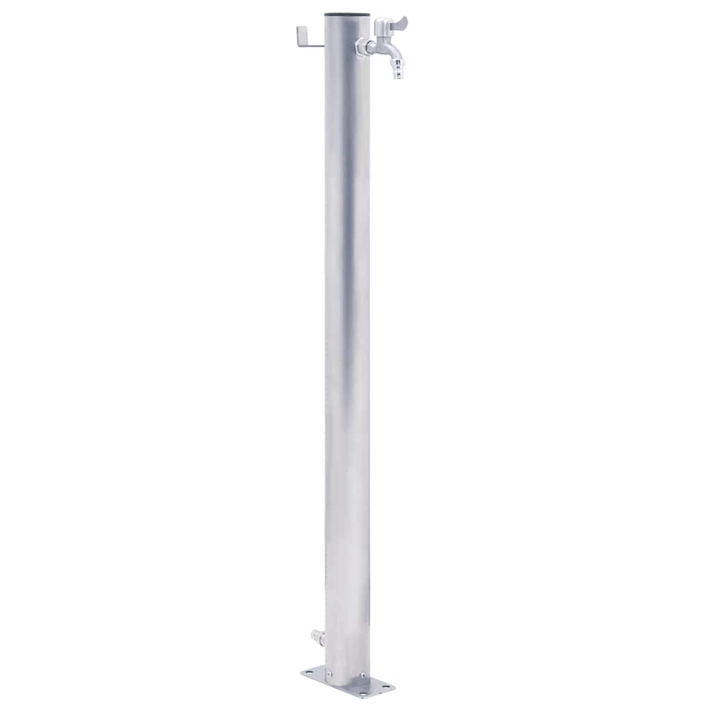 vidaXL Kran ogrodowy na okrągłym słupku, 40 cm, stal nierdzewna