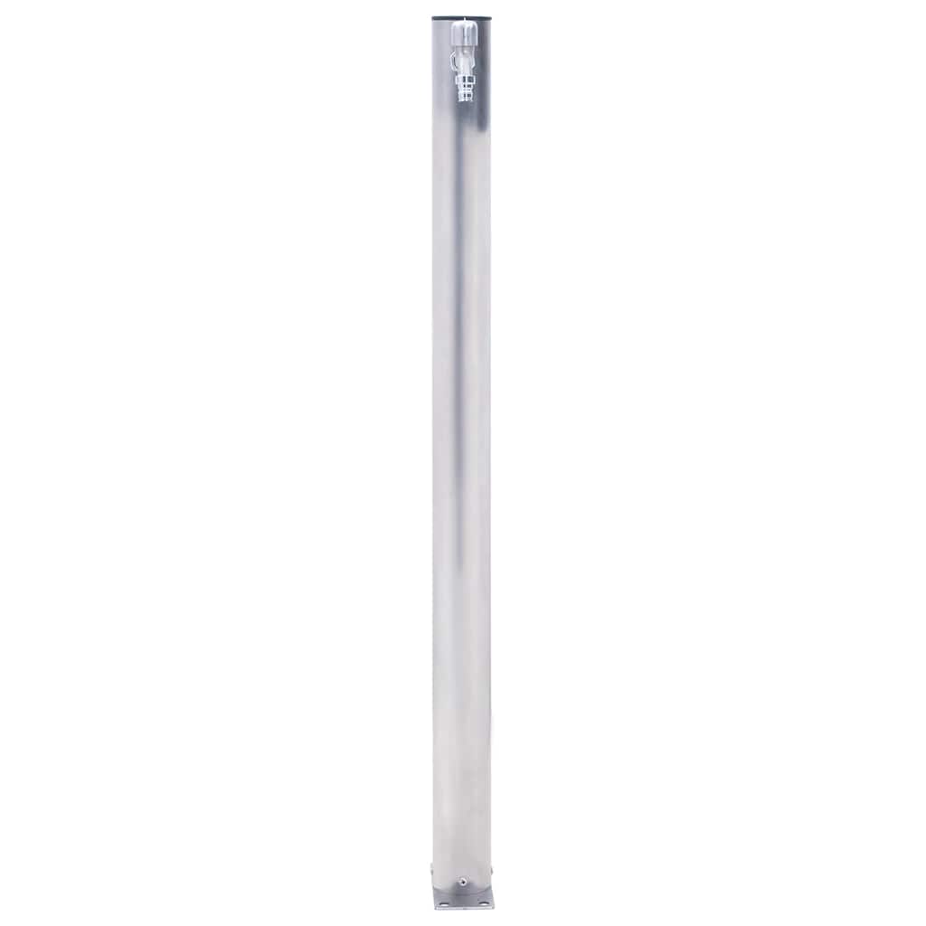 vidaXL Kran ogrodowy na okrągłym słupku, 100 cm, stal nierdzewna