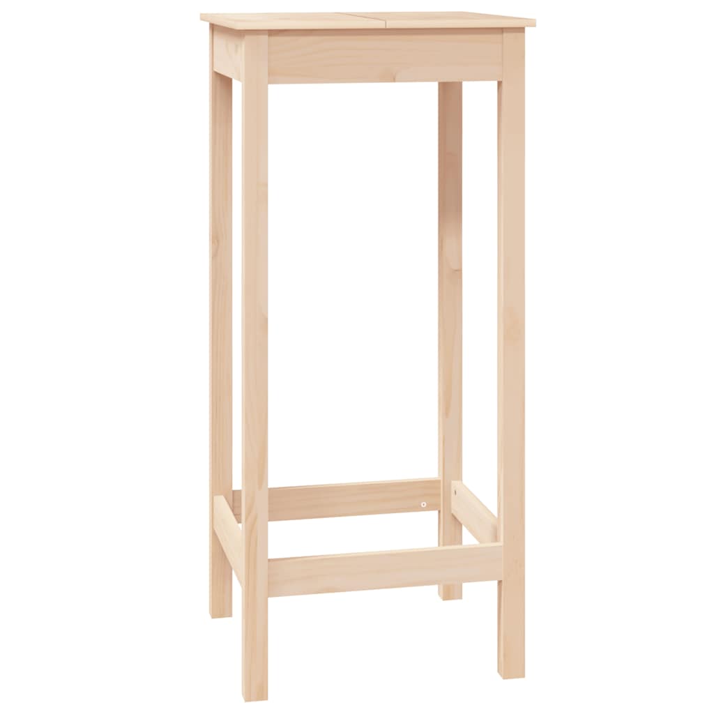 vidaXL Stolik barowy, 50x50x110 cm, lite drewno sosnowe