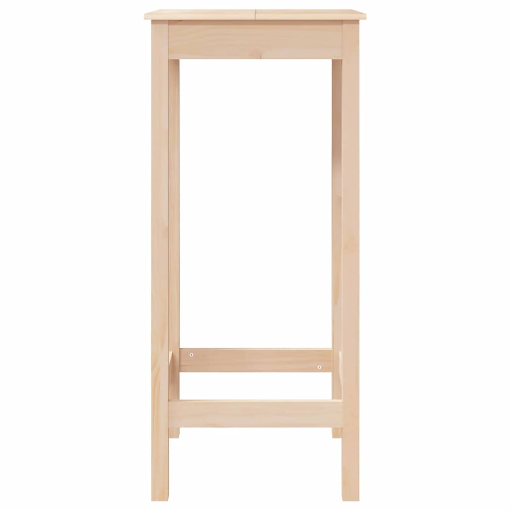 vidaXL Stolik barowy, 50x50x110 cm, lite drewno sosnowe
