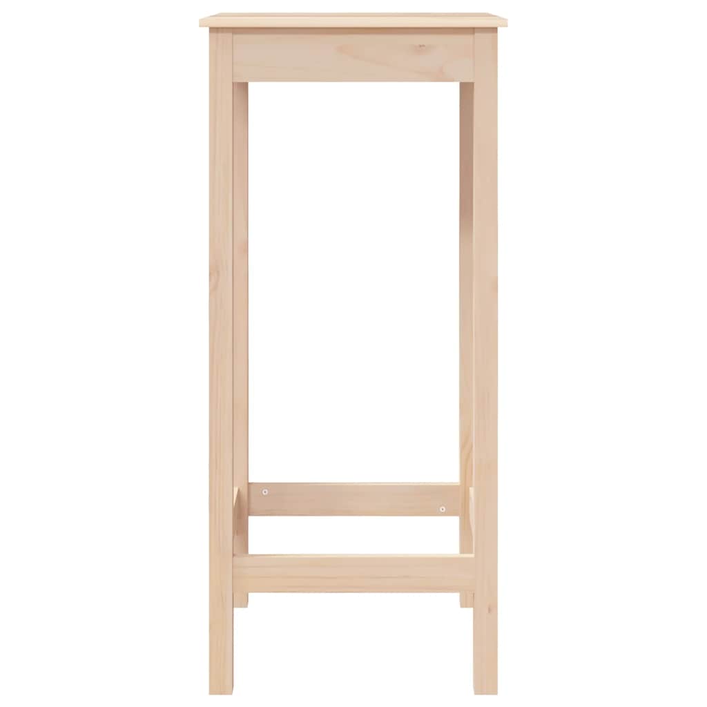 vidaXL Stolik barowy, 50x50x110 cm, lite drewno sosnowe