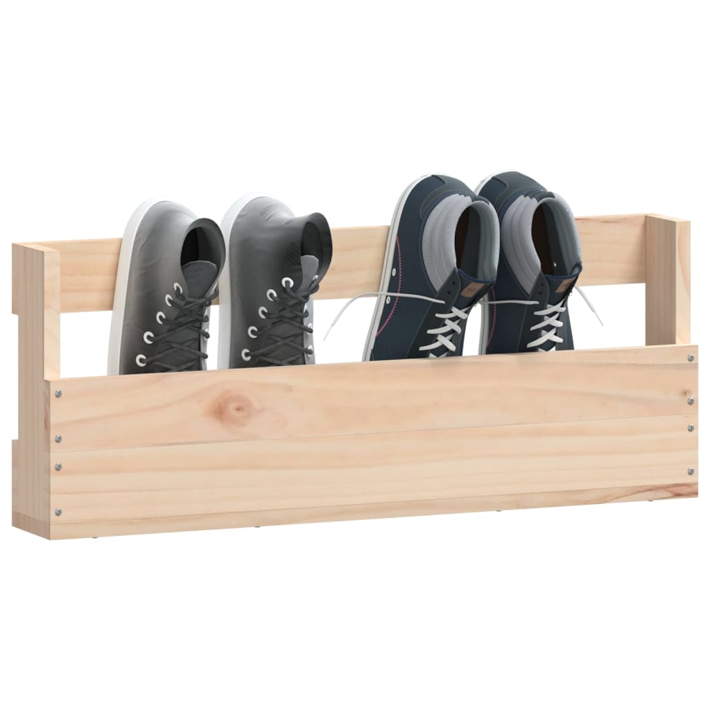 vidaXL Ścienne półki na buty, 2 szt., 59x9x23 cm, sosna