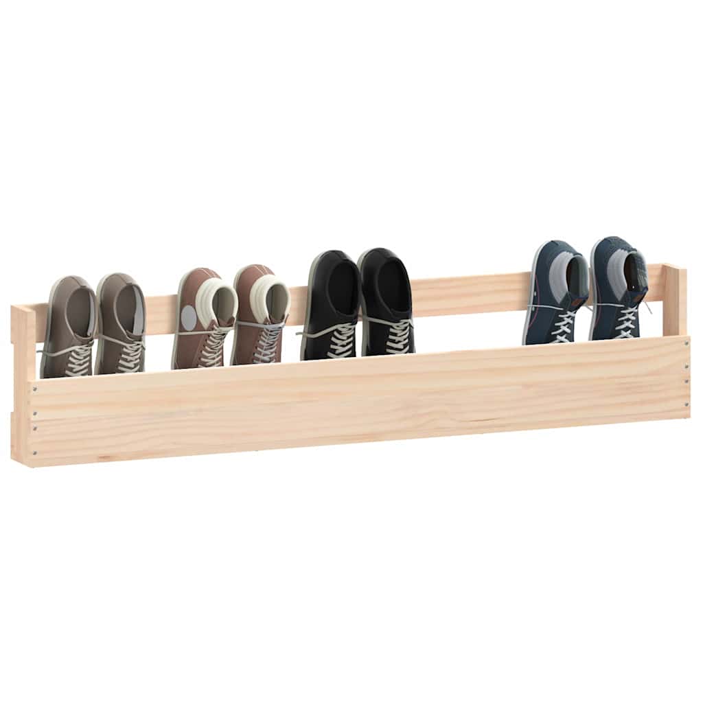vidaXL Ścienne półki na buty, 2 szt., 110x9x23 cm, sosna