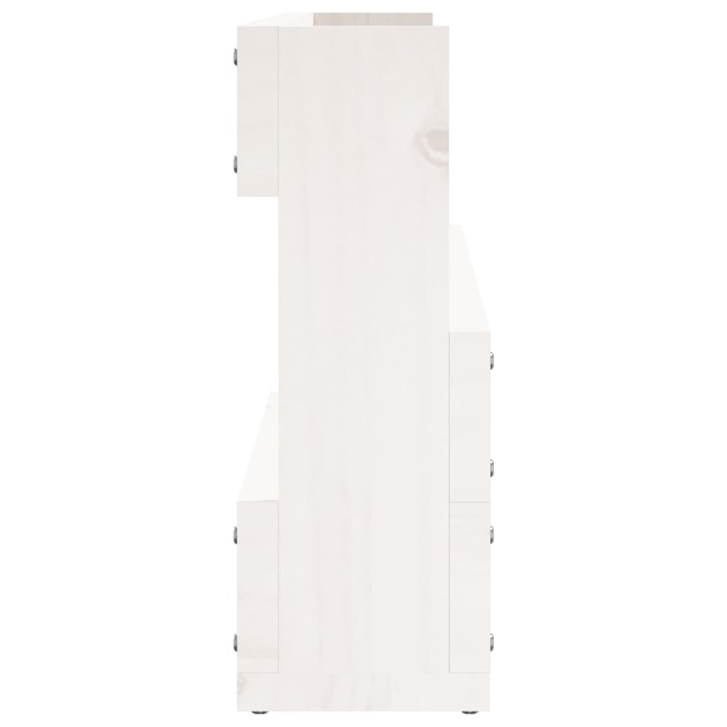vidaXL Ścienne półki na buty, 2 szt., biały, 110x9x23 cm, sosna