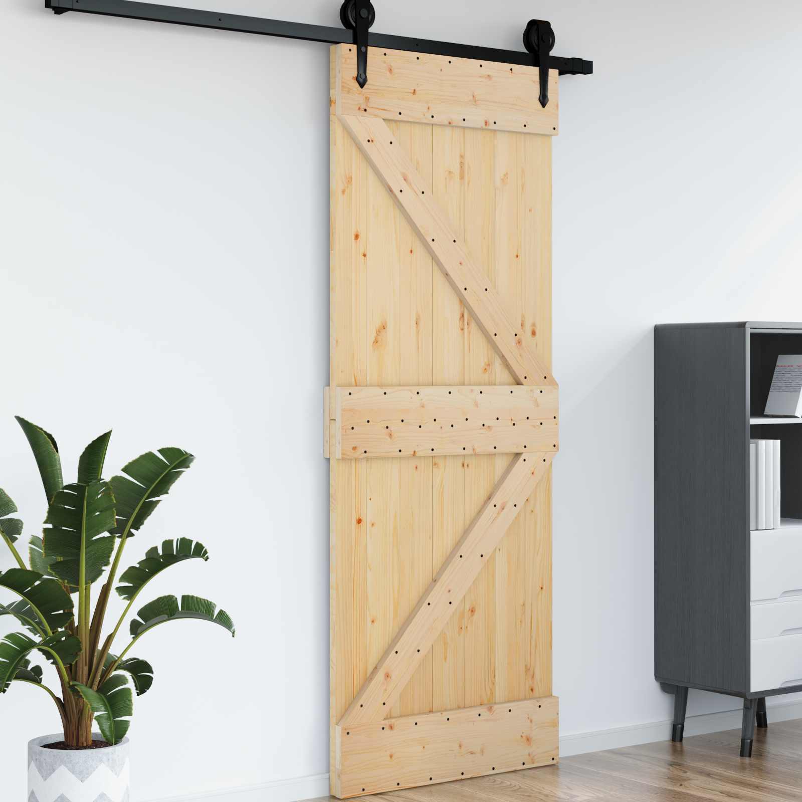 vidaXL Drzwi NARVIK Naturalny 70 x 210 cm Lite Drewno Sosnowe