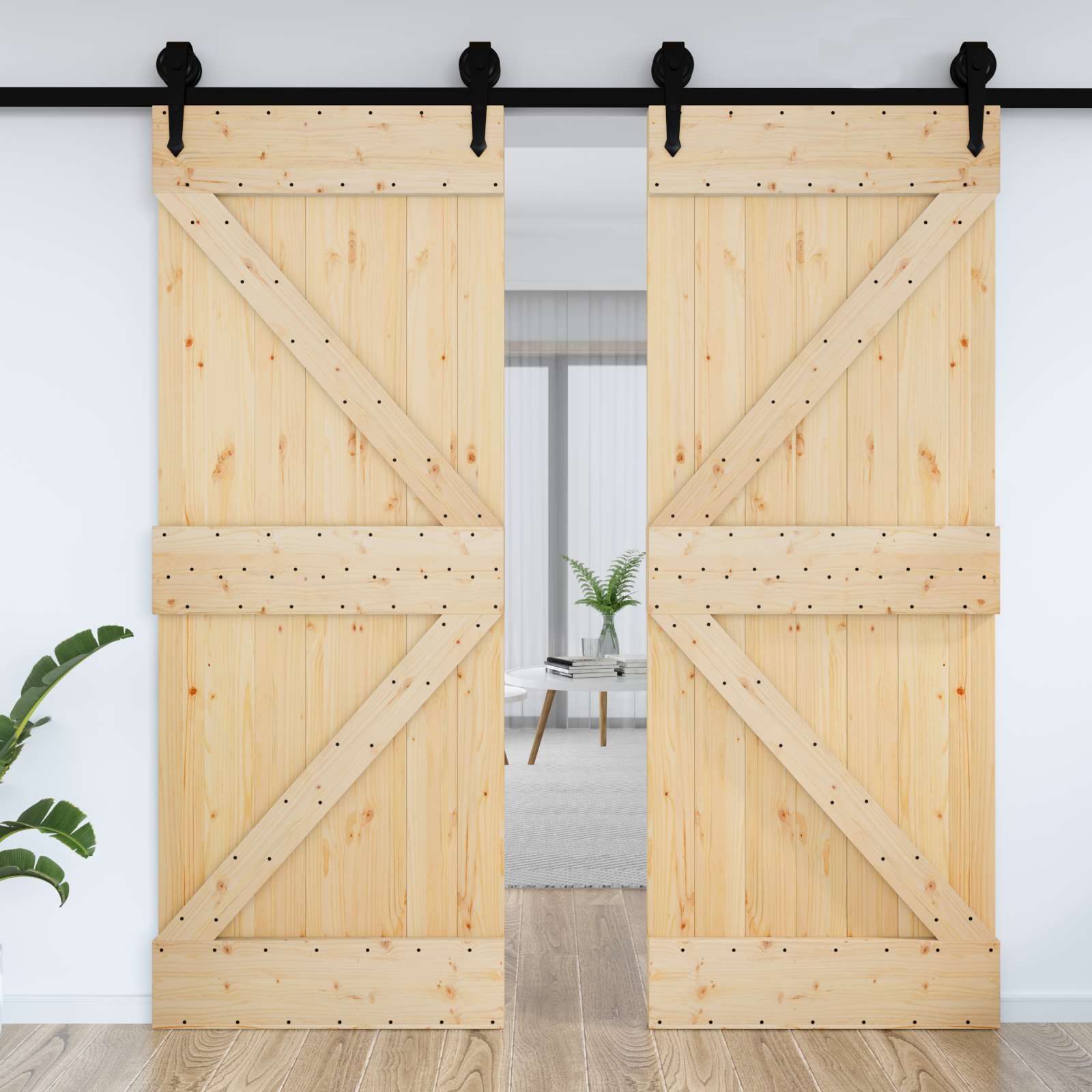 vidaXL Drzwi NARVIK Naturalny 70 x 210 cm Lite Drewno Sosnowe