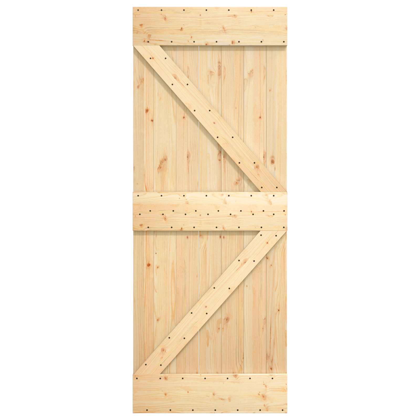 vidaXL Drzwi NARVIK Naturalny 70 x 210 cm Lite Drewno Sosnowe