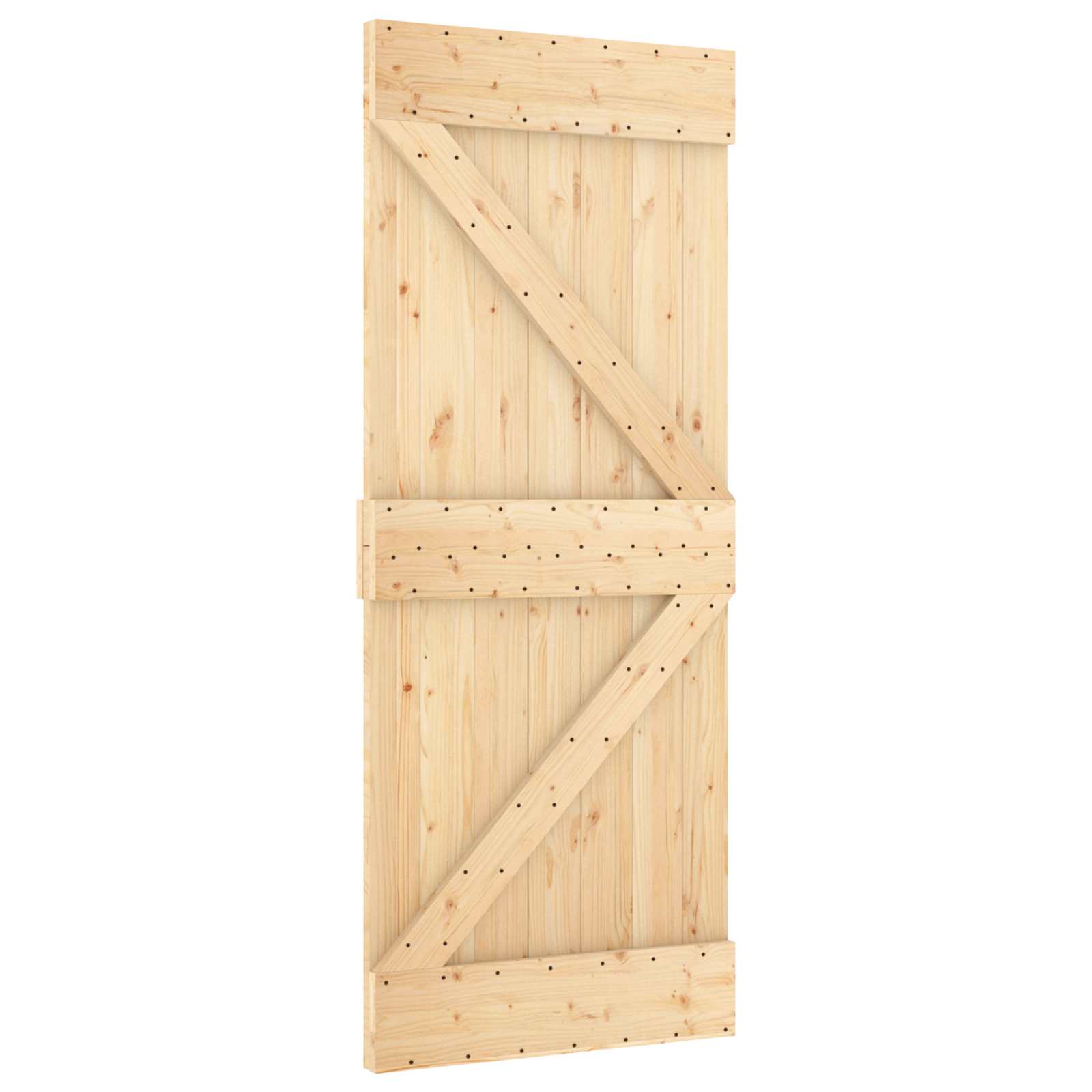 vidaXL Drzwi NARVIK Naturalny 85 x 210 cm Lite Drewno Sosnowe