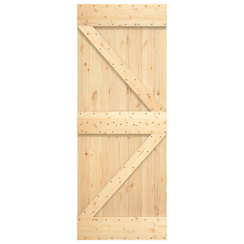 vidaXL Drzwi NARVIK Naturalny 85 x 210 cm Lite Drewno Sosnowe