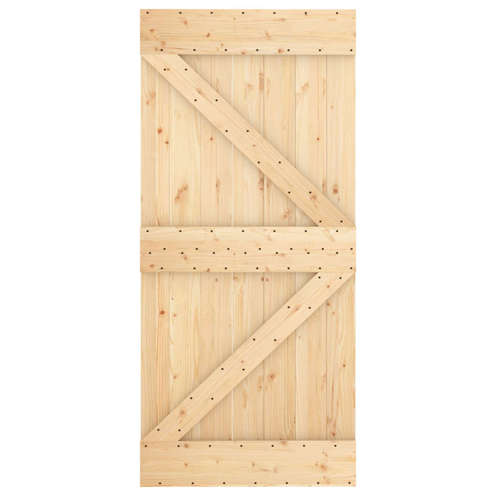 vidaXL Drzwi NARVIK Naturalny 95 x 210 cm Lite Drewno Sosnowe