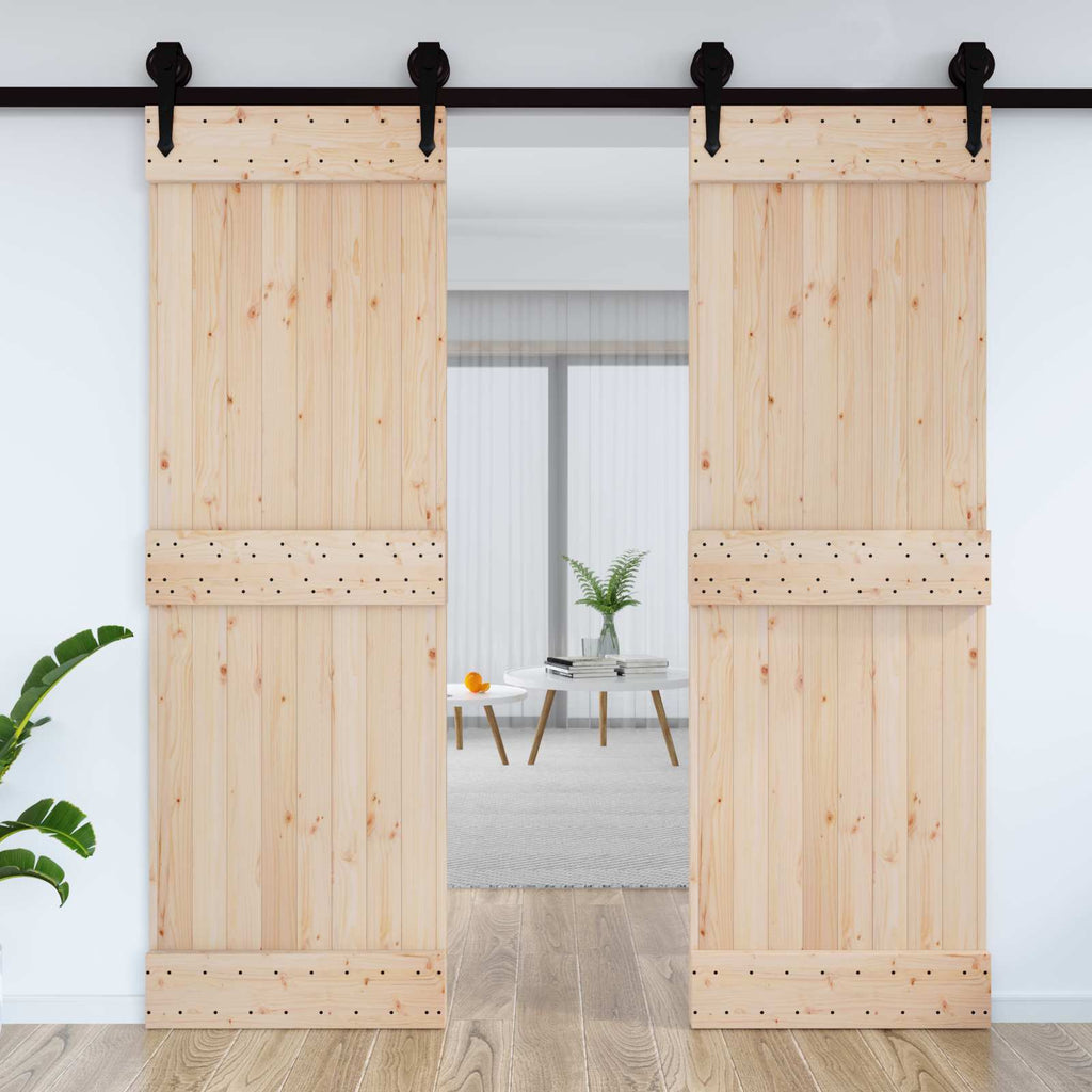 vidaXL Drzwi NARVIK Naturalny 70 x 210 cm Lite Drewno Sosnowe