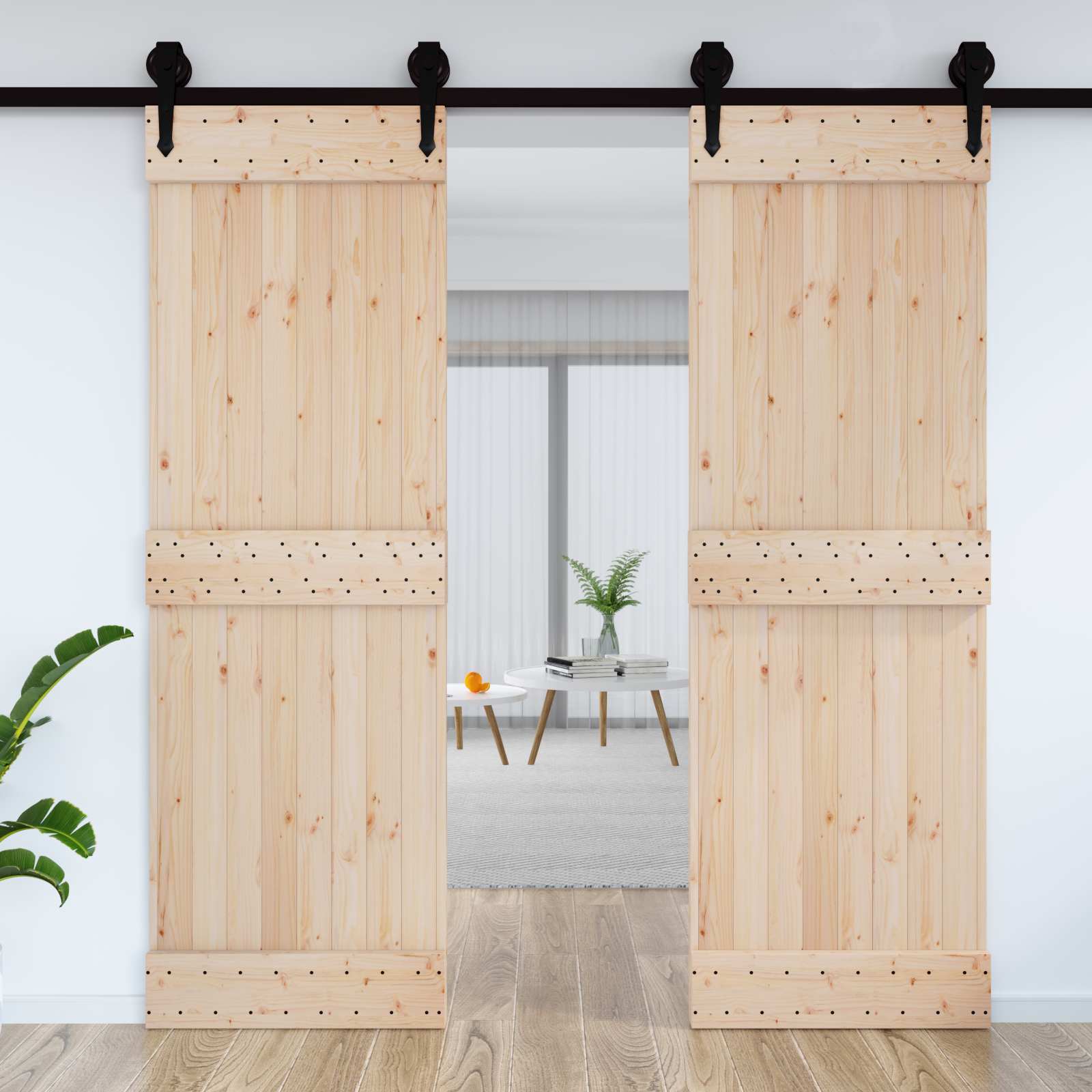 vidaXL Drzwi NARVIK Naturalny 70 x 210 cm Lite Drewno Sosnowe
