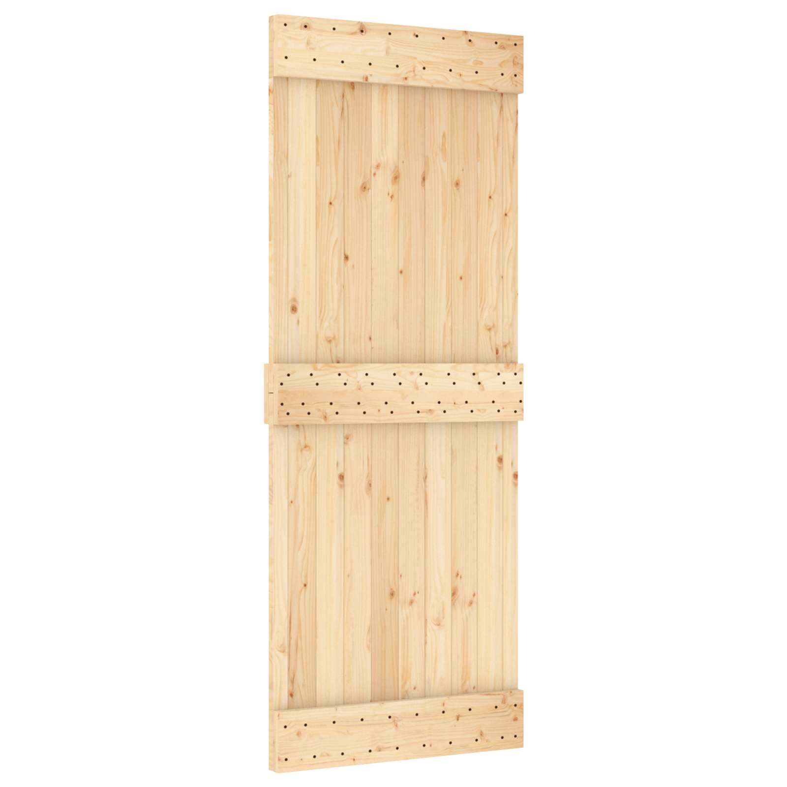 vidaXL Drzwi NARVIK Naturalny 80 x 210 cm Lite Drewno Sosnowe