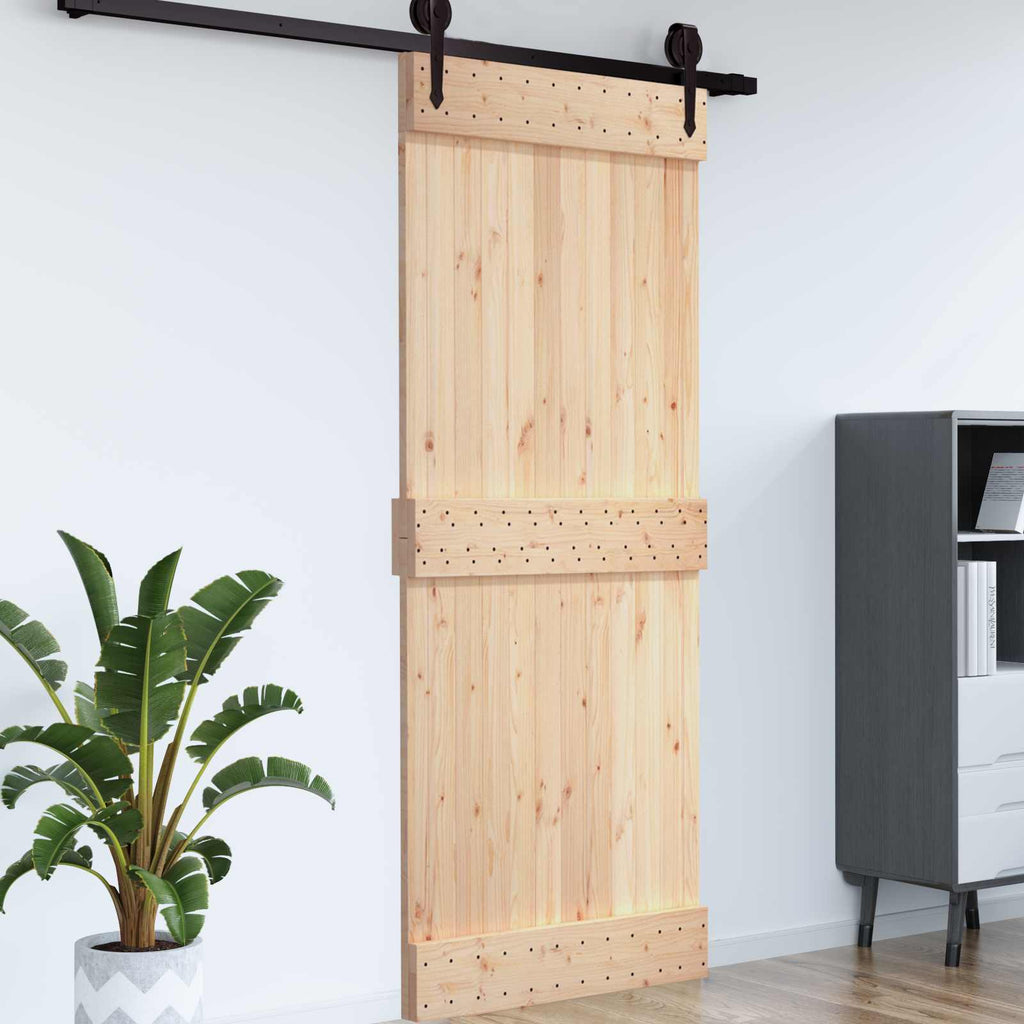 vidaXL Drzwi NARVIK Naturalny 100 x 210 cm Lite Drewno Sosnowe