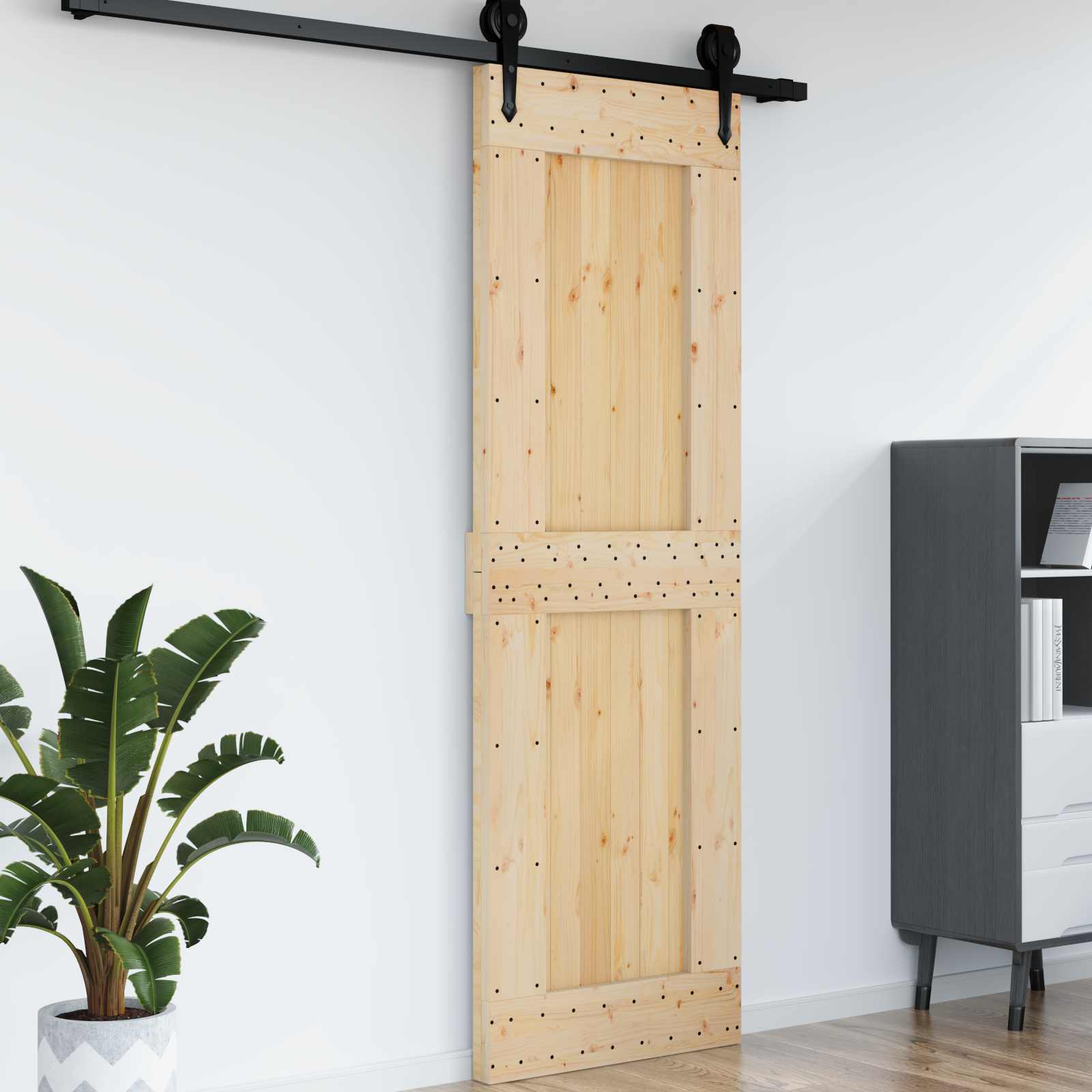 vidaXL Drzwi NARVIK Naturalny 70 x 210 cm Lite Drewno Sosnowe