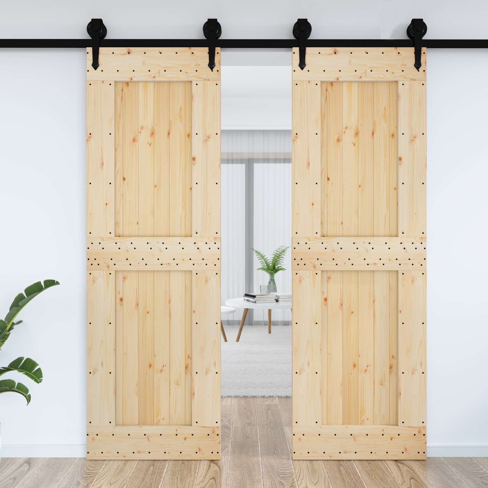 vidaXL Drzwi NARVIK Naturalny 70 x 210 cm Lite Drewno Sosnowe