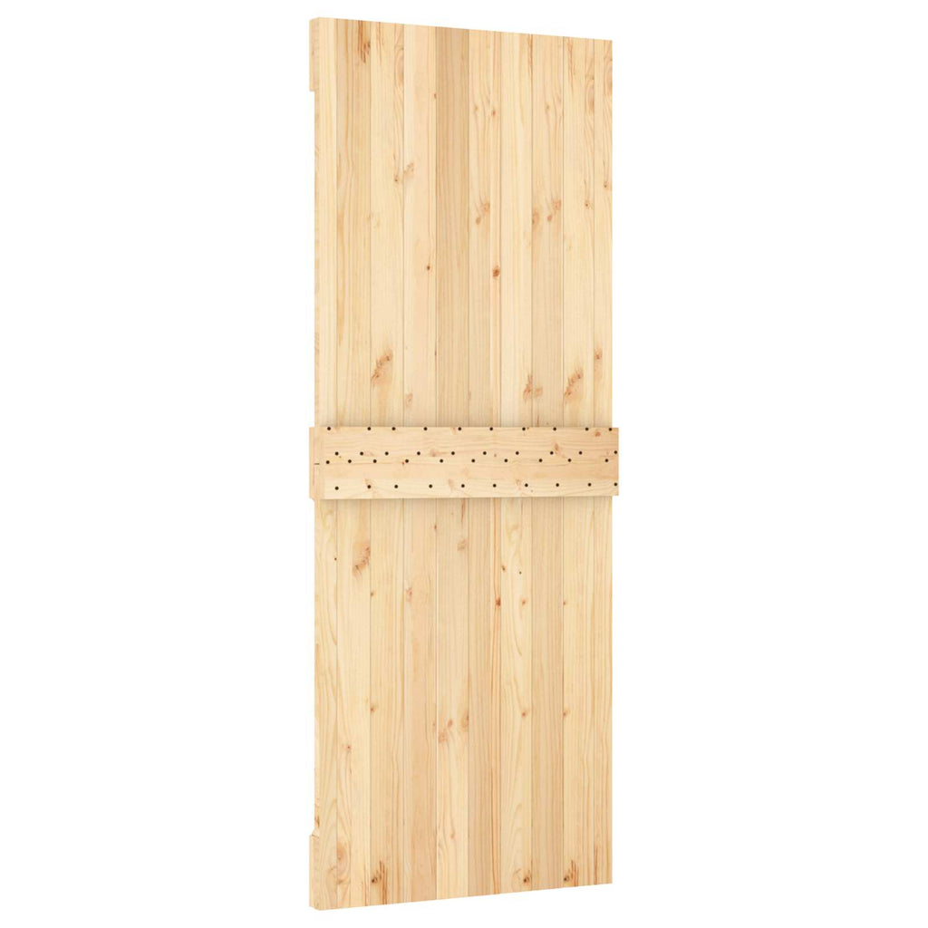 vidaXL Drzwi NARVIK Naturalny 80 x 210 cm Lite Drewno Sosnowe